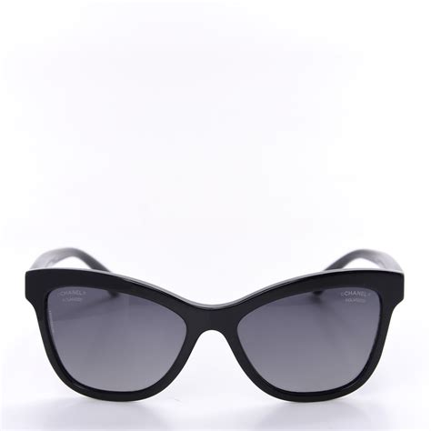 chanel polarised cat eye sunglasses ch5361q black|CHANEL Sunglasses: Cat Eye Sunglasses, nylon — .